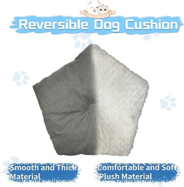 Намет для тварин Tipi з двостороннім подушкою. Будиночок для собак/кішок, кроликів, хом'яків. Знімний та миючий. 50x50x60 см, сірий.