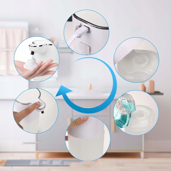 Автоматичний безконтактний дозатор для рідкого мила, великий, 4 режими, 400 мл