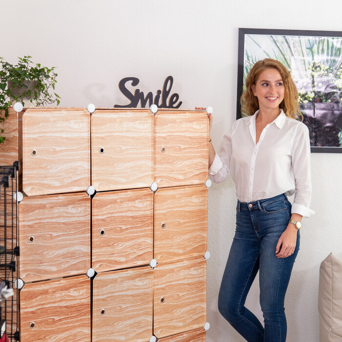 Relaxdays Modular Clothes Rack in Wood Look