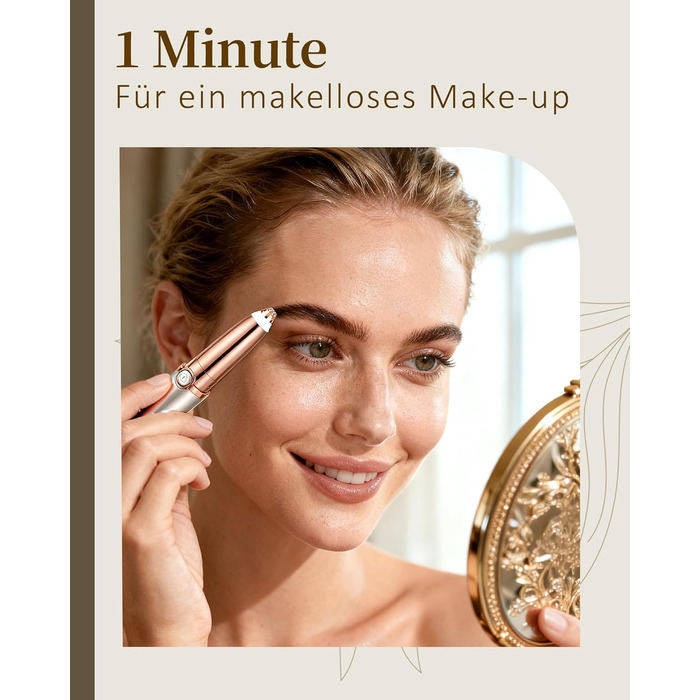 Електричний тример для брів та обличчя для жінок: з запасним наконечником | Швидке та делікатне гоління, портативний коректор брів