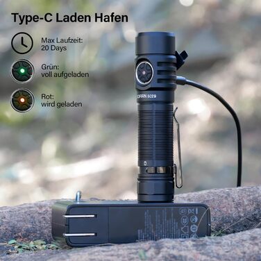 Ліхтарик Sofirn SC29, LED, 3000 люмен, USB-C, акумуляторний, надяскравий, EDC, для туризму, кемпінгу та спорту на відкритому повітрі