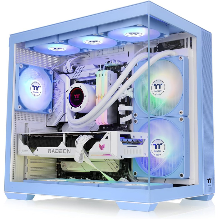 Корпус для ПК Thermaltake View 380 TG ARGB Mid Tower, 25 Years Hydrangea Blue Limited Edition, блакитний
