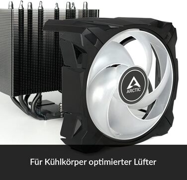 Arctic Freezer i35 RGB - Повітряний кулер для CPU з RGB підсвічуванням, Intel, 120 мм вентилятор, 4 heatpipes, термопаста MX-5, чорний