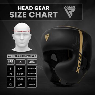 RDX Multi-Impact Headgear for Kickboxing, Combat Sports, MMA Training - Maya Hide Leather Sparring Headguard, Boxing Helmet, Krav Maga, Muay Thai, Karate & Taekwondo