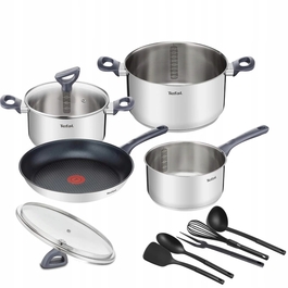 Набір каструль Tefal Daily Cook G713SB45 з нержавіючої сталі, 11 предметів