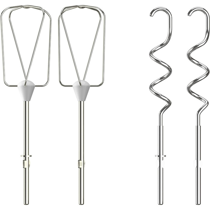 Міксер ручний Krups 3 Mix 4000, 450 Вт, білий/сірий, з 2 наборами насадок (венчики та гаки)