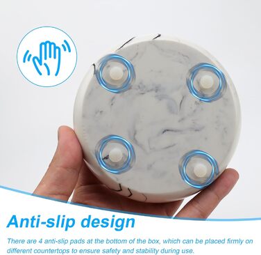 Підставка для мила MYLERCT для ванної кімнати та кухні, 11.5 x 10 см, з антиковзними наклейками, з імітацією мармуру