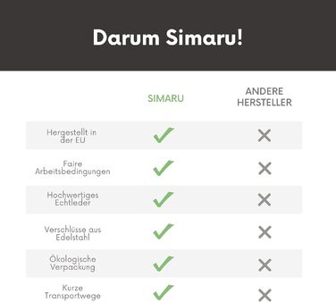 Браслет шкіряний Simaru Premium, коричневий, сталевий замок, Німеччина, обхват зап'ястя до 16 см