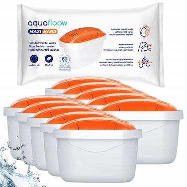 Набір фільтрів для води AquaFloow Maxi Hard для глеків (для жорсткої води), 10 шт.