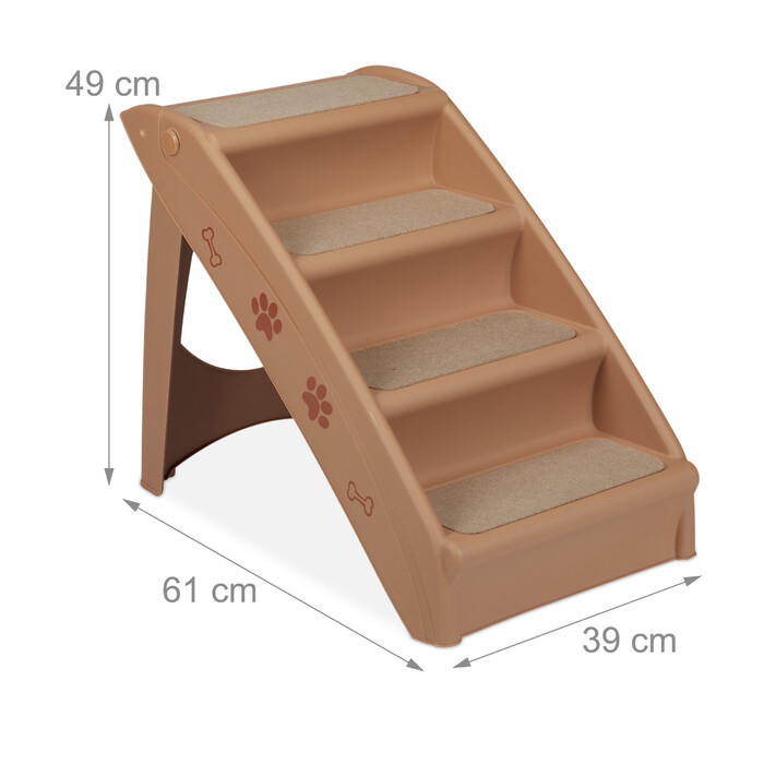 Relaxdays Dog Stairs, 4 Steps