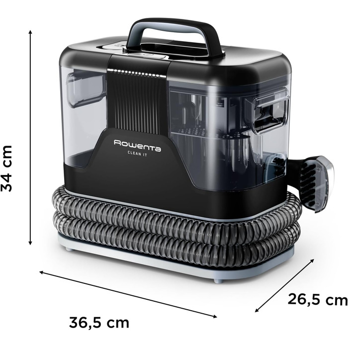 Rowenta Clean It - портативний відпарювач для килимів, 750 Вт, зелений/чорний, IN5020F0, з 5 насадками