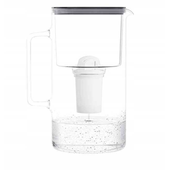 Скляний фільтраційний глечик Wessper D2 BOROSILICATE FF 3л, чорний + фільтр