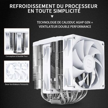 Кулер для процесора TR Peerless Assassin 120 Digital White - 1850RPM, підтримка Intel LGA1700/1851/115X/1200, AMD AM4/AM5