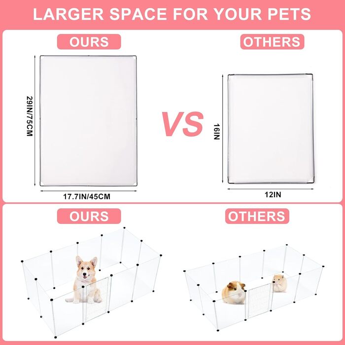 Клітка-загон для дрібних тварин Brian & Dany, 12 панелей, 180x90x75 см