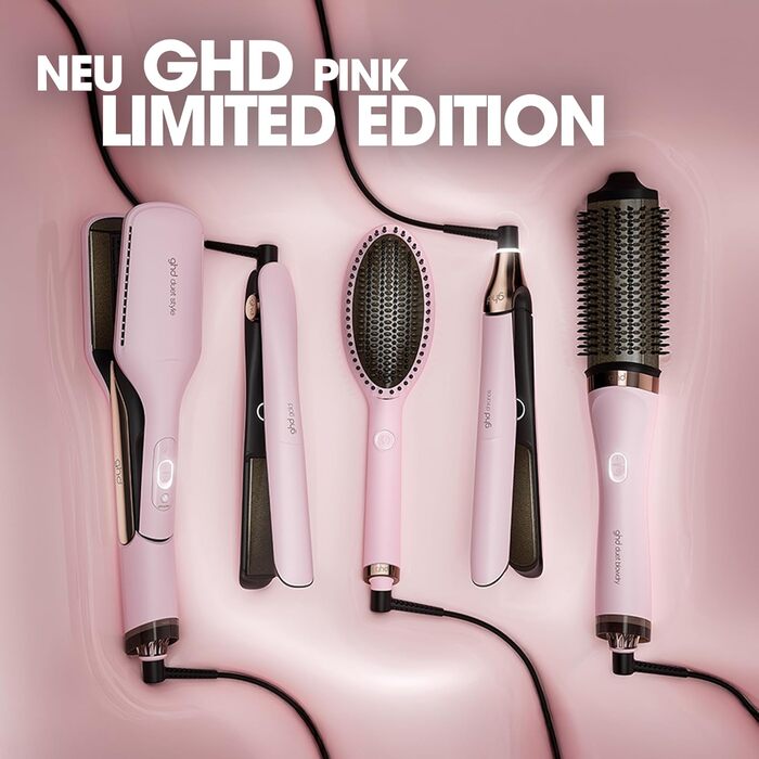 Випрямляч для волосся ghd glide: щітка-випрямляч для гладкого та блискучого волосся, випрямляє та укладає сухе волосся, без пуху, для всіх типів волосся, без екстремального пошкодження тепла (Pink Sorbet)