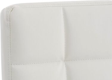 Офісне крісло CLP Deli V2 з штучної шкіри та якісним м'яким сидінням | Регульована висота сидіння, колір: білий