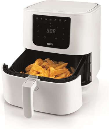 Фритюрниця-конвекційна піч Heißluftfritteuse Midnight Edition 5.5 л, білий колір, 1800 Вт, 7 програм, цифровий дисплей