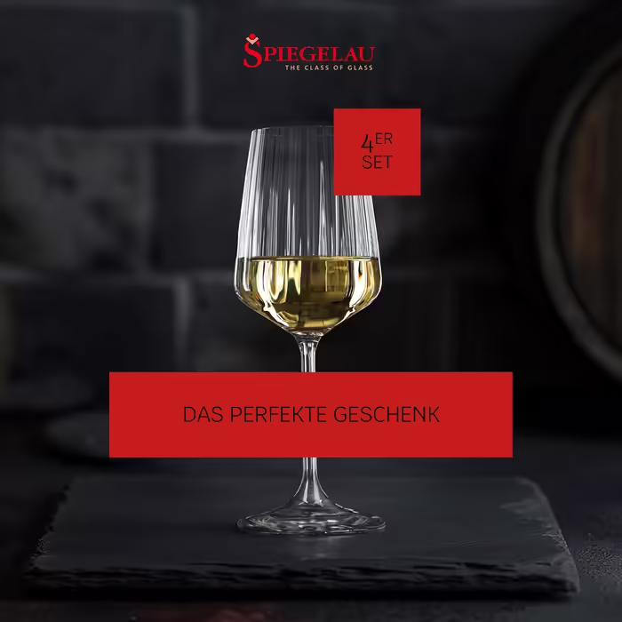 Spiegelau White Wine Glasses, Set of 4, 440 ml, LifeStyle, 4450172, Crystal Glass Wine Glass, Dishwasher-Safe, Clear