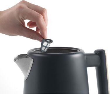 Електричний чайник Salter Marino 1.7L з функцією швидкого кип'ятіння 3KW, знімний фільтр від накипу, поворотна база 360°, захист від сухого кип'ятіння, автоматичне вимкнення (UK-штекер)