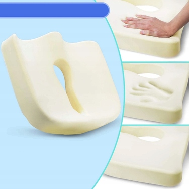 Ортопедична подушка для сидіння з ефектом пам'яті (Memory Foam) для розвантаження куприча