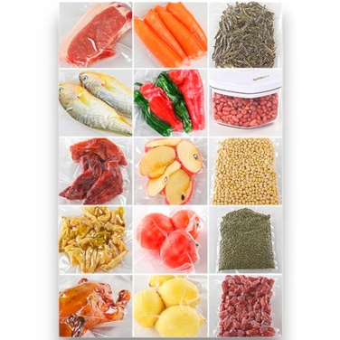 Вакуумний пакувальник Ruhhy для продуктів з вагами, 120 Вт, 30 см, 5 вакуумних пакетів у комплекті