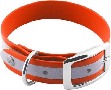 Ленні нашийник для собак 25 мм, біотана, світловідбиваючий, з подвійною пряжкою, вологостійкий