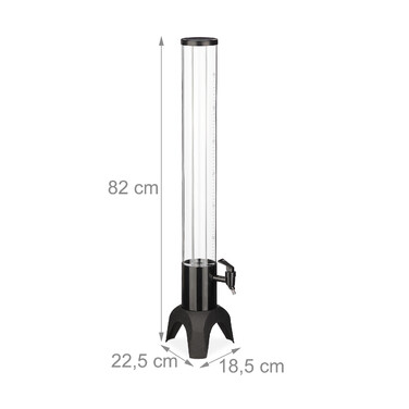 Relaxdays 2.5 l Beer Tower with Tap