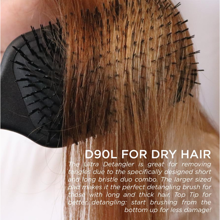 Щітка для волосся Denman D90L Tangle Tamer Ultra для довгих та густих волосся, чорна