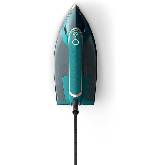 Парова праска Philips Azur 8000, 3000 Вт, 70 г/хв, 240 г паровий удар, OptimalTEMP, опалова зелена