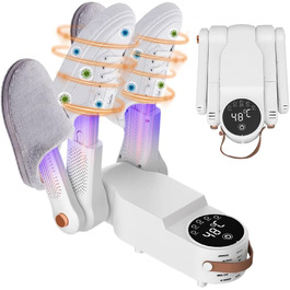 Електричний сушильник для взуття та рукавичок з таймером, 4 тримачі, складна конструкція