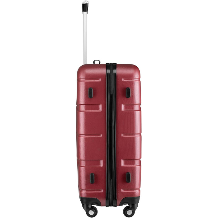 Набір валіз Zelsius 4 шт. з ABS, з кодовим замком, 4 колеса, внутрішній роздільник | Набір валіз з твердим корпусом, велика валіза, набір багажу, ручна валіза (червоний, 3 шт.)
