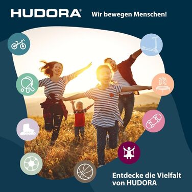 Ворота для футболу Hudora Pro Tect 120 Advanced – Outdoor з сіткою та стійкою до погодних умов обшивкою – для дітей та дорослих – легка установка в саду – білий (чорний), 240 x 160 см