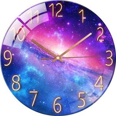 RAILONCH Silent Wall Clock Modern Design Wall Clock No Ticking for Living Room, Kitchen, Office, and Bedroom (D)
