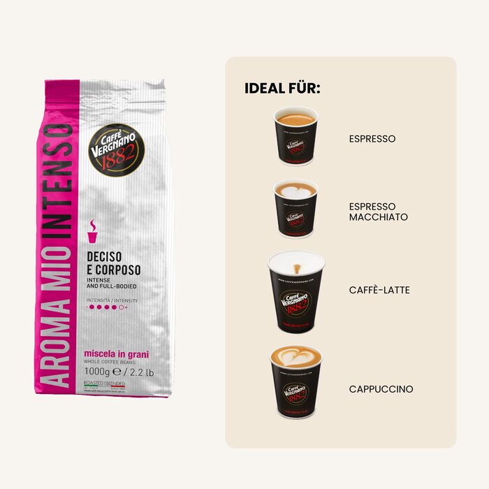 Кава в зернах Caffè Vergnano 1882 Aroma Mio Intenso, 1 кг