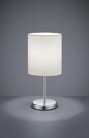 Стійлова лампа Reality Leuchten Jerry R50491011, металева, нікель матовий, тканинний абажур, цоколь E14