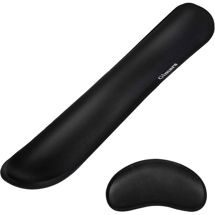 Підставка для зап'ястя Gimars під клавіатуру та мишу з Memory Foam, ергономічна, чорна