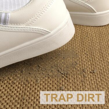 Килимок для дому LEKEEPGO 43x75 см, антиковзаючий, миючий, вбираючий, для внутрішнього використання (колір: світло-коричневий)