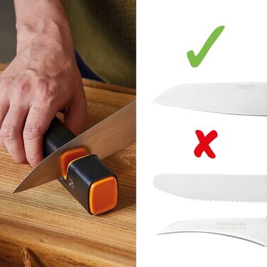 Точилка для ножів Fiskars Edge 17 см, дерев'яна (береза), чорна - 1003099