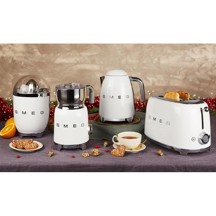 Електрична соковижималка для цитрусових Smeg CJF11CREU, 70 Вт, біла