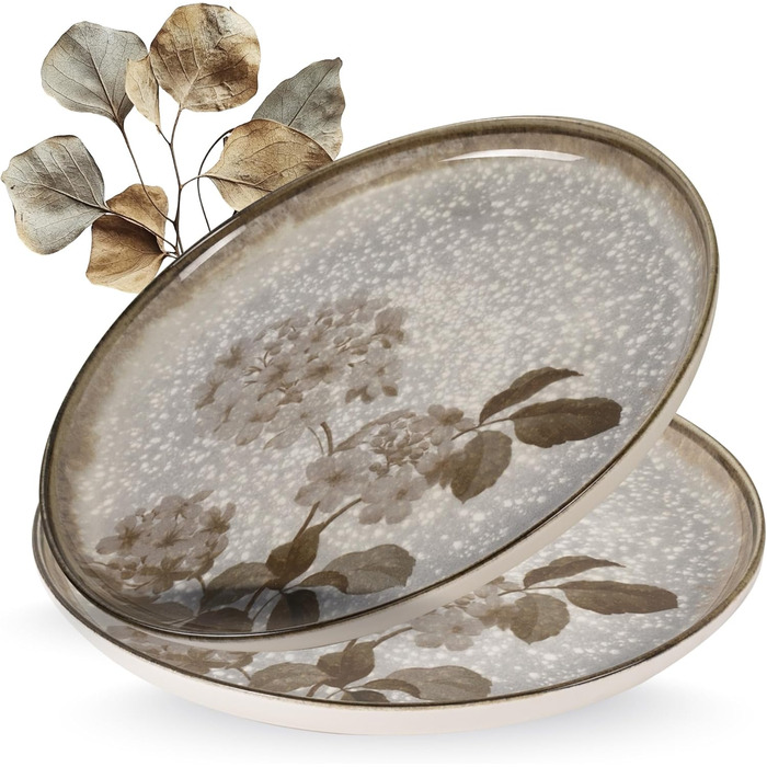 Набір посуду Moritz & Moritz BLOSSOM для 6 осіб (24 предмети) - Сучасний сервіз з ігровим дизайном, легкий у догляді, включає тарілки, миски та чашки. Сервіз з великими тарілками (2 шт.)