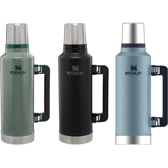 Термос Stanley Classic Legendary, 1893 мл, зелений (Hammertone Lake), нержавіюча сталь, BPA-Free, для гарячих та холодних напоїв