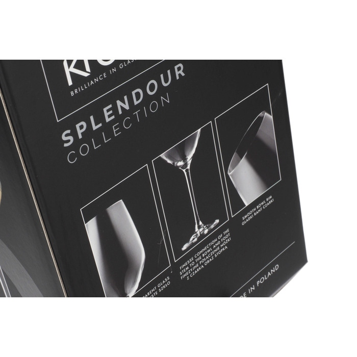 Келихи для білого вина Krosno SPLENDOUR, прозорі, 340 мл, 6 шт.
