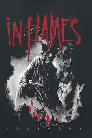 Чоловіча чорна толстовка-худі In Flames з принтом альбому Foregone, офіційний мерч гурту, розмір S