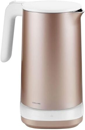 ZWILLING ENFINIGY Water Kettle Pro with Temperature Setting, Stainless Steel Scale Filter & Keep-Warm Function, 1850 Watts, 1.5 Liters, Pink