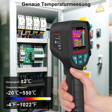 Тепловізор HANMATEK Ti240 для виявлення температурних аномалій та полювання: роздільна здатність 240x240, діапазон температур -68°F до +752°F, акумулятор