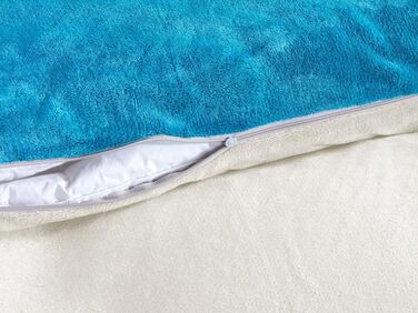 DreamHome Зимова двостороння плюшева постільна білизна 135x200 Nicky-Teddy Cashmere Touch Coral Fleece ковдра + наволочка 80x80, колір: (Petrol-cremeweiß)