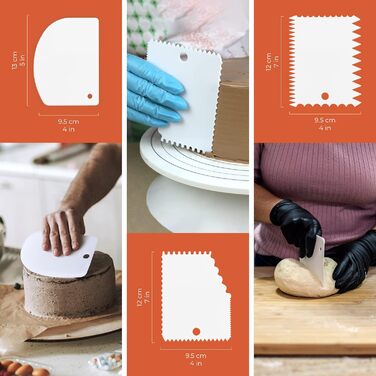 Wenburg Набір для приготування тортів: поворотна платформа, аксесуари (стійка, шпатель, підставка), E-book