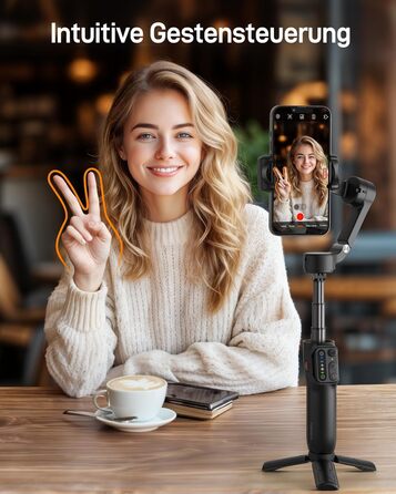 Hohem iSteady X3 SE - Стабілізатор Gimbal для смартфона, 3-осьовий, знімний пульт, 11 годин роботи, для Vlogging, Selfie, подорожей (чорний)