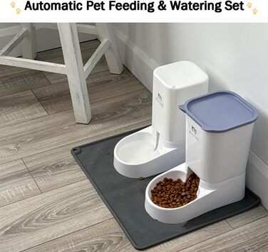 Автоматичний годівниця та поїлка для котів та собак Marchul, самостійна дозування (годівниця + поїлка + килимок)