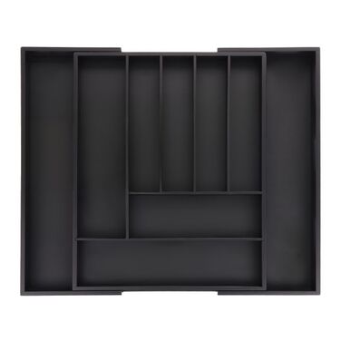 Relaxdays Extendable Bamboo Cutlery Box